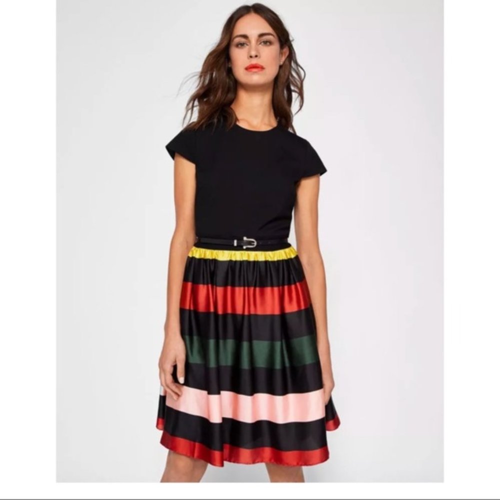 Ted Baker Aneli Cruise Stripe-Detail Dress